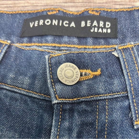 Veronica Beard Denim Dark Apollo Wash Benzi Mid Rise Girlfriend Jeans 24 00 - Picture 4 of 10
